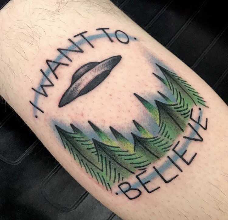 I want to believe tattoo