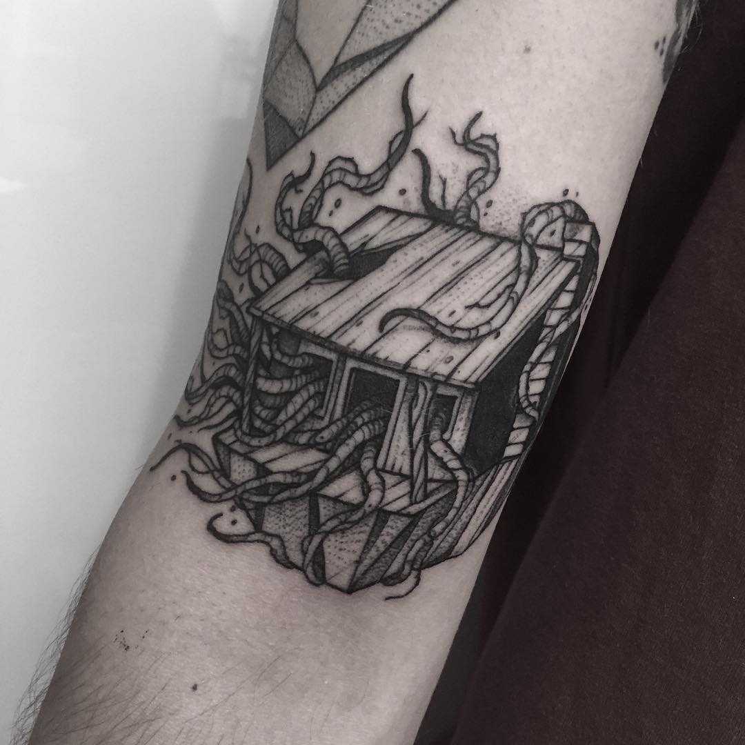 Infested house tattoo