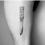 Knife tattoo by Florian Hirnhack