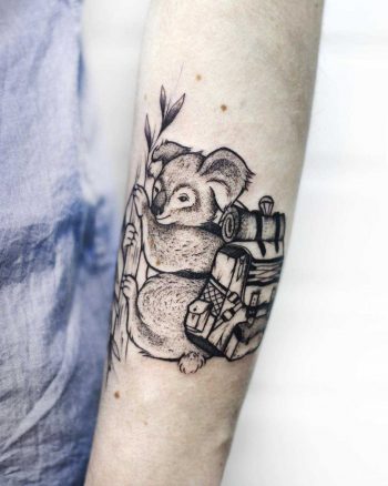 Koala traveler tattoo
