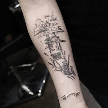 Lighthouse on the forearm