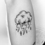 Lightning cloud tattoo