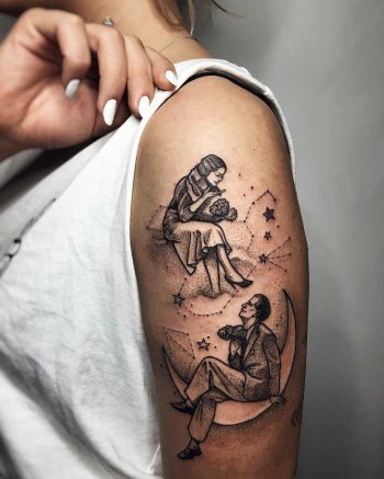 Lovers tattoo by Sasha Tattooing