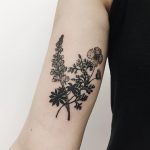 Lupine and California poppy tattoo