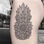 Mandala pineapple tattoo by Kelly Kill Again