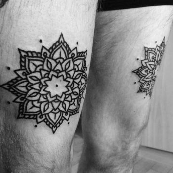 Matching mandala's on both thighs