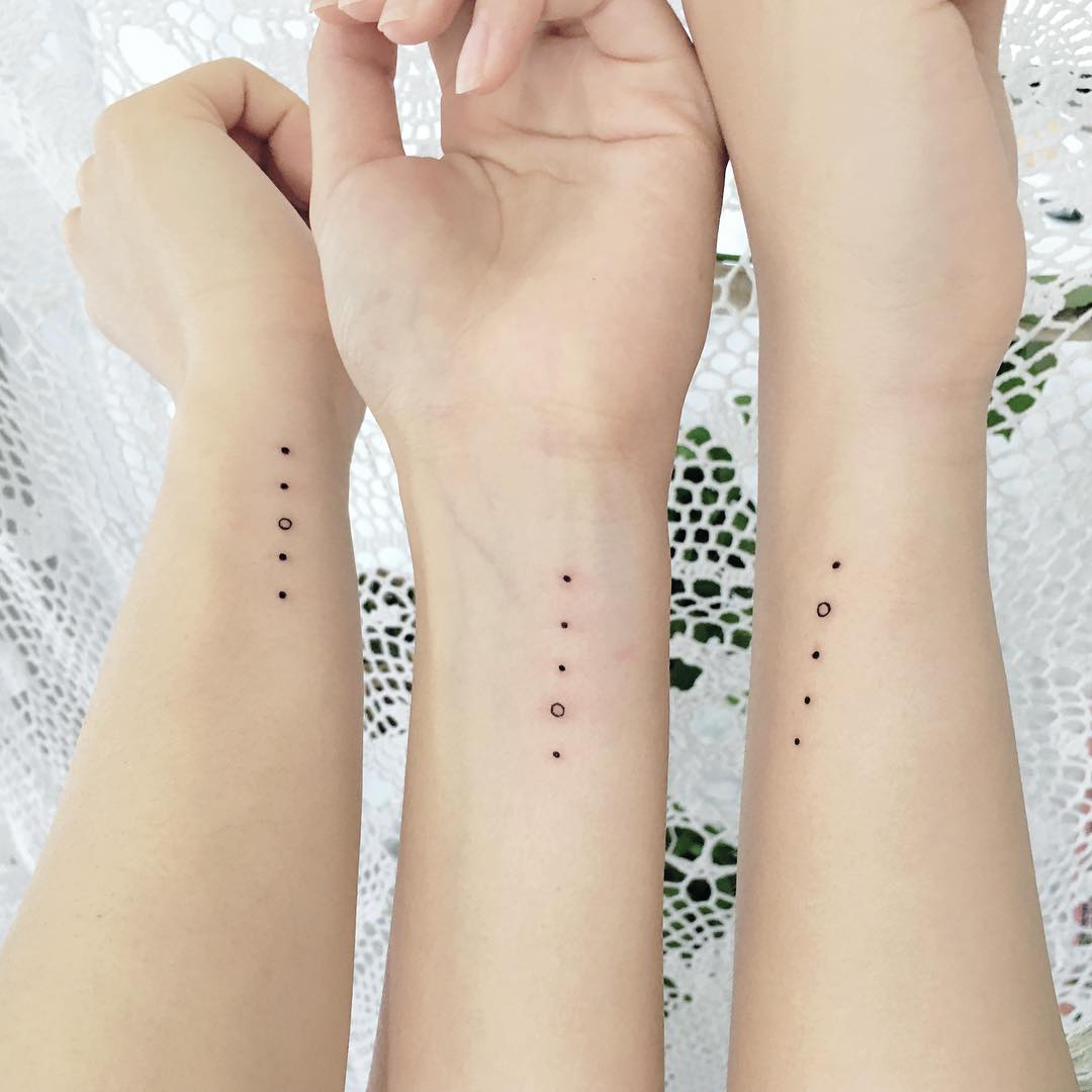 Matching three best friends tattoo 
