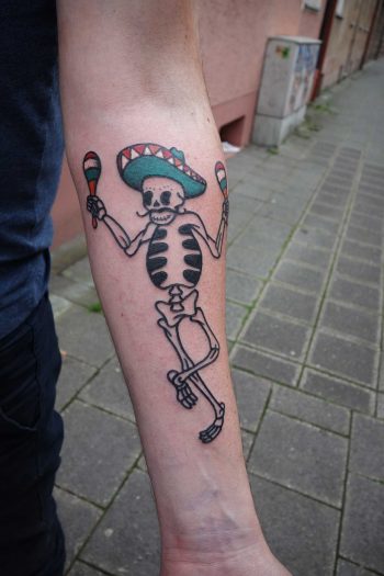 Mexican skeleton tattoo