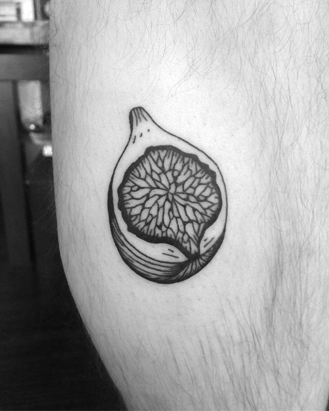 Minimalist fig tattoo