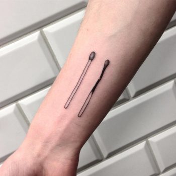 Minimalist matches tattoo