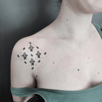 Mystical floral pattern tattoo