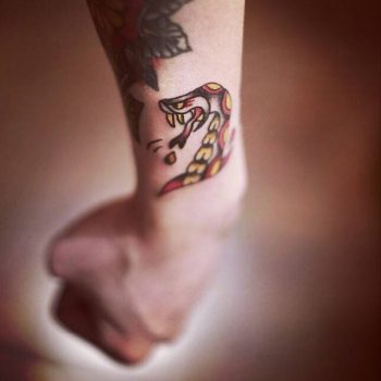 Old-school snake on the wrist