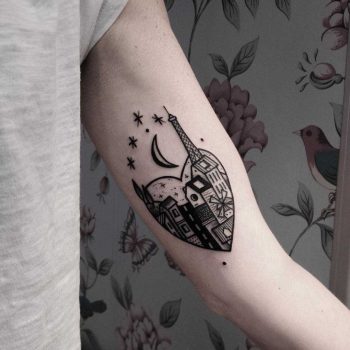 Paris city in a heart