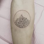 Polygonal mountain tattoo by Jen Wong