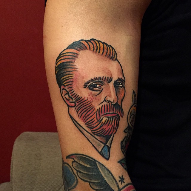 Portrait of Vincent van Gogh tattoo