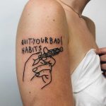 Quit your bad habits done at Bonjour Tattoo Club