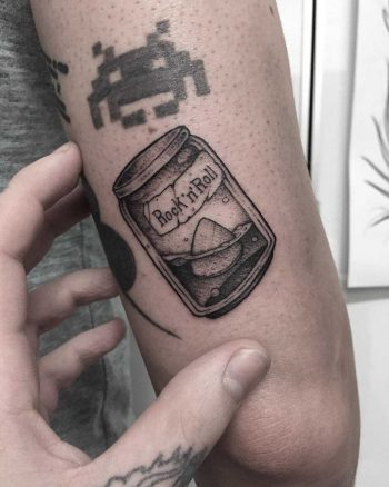 Rock'n'roll jar tattoo