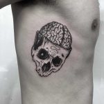 Skull dissection done at Primordial Pain Tattoo, Milano