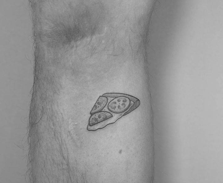 Slice of Neapolitan pizza tattoo
