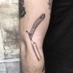 Straight razor tattoo