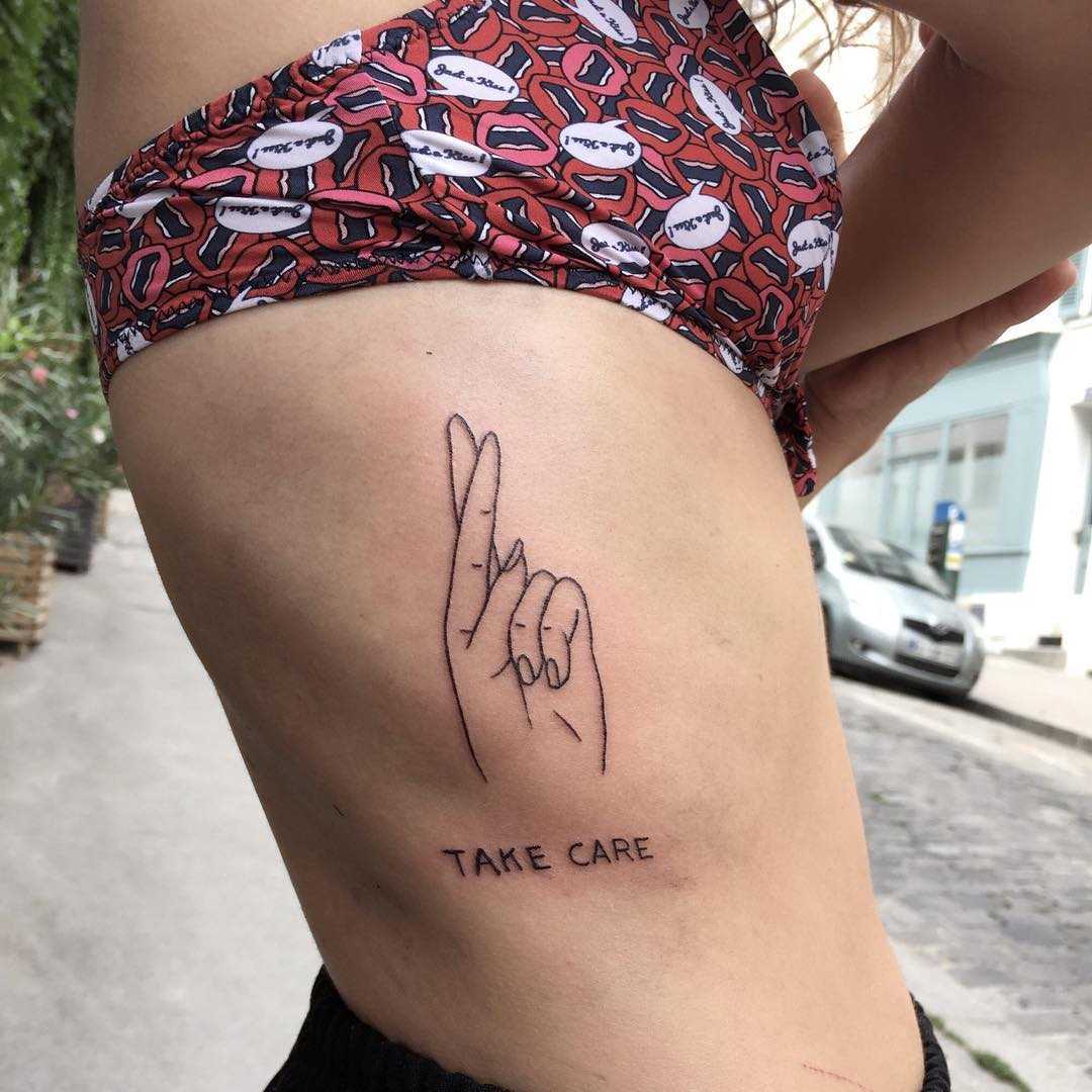 Take care tattoo