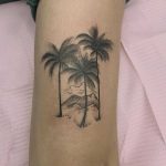 Three palms landscape tattoo