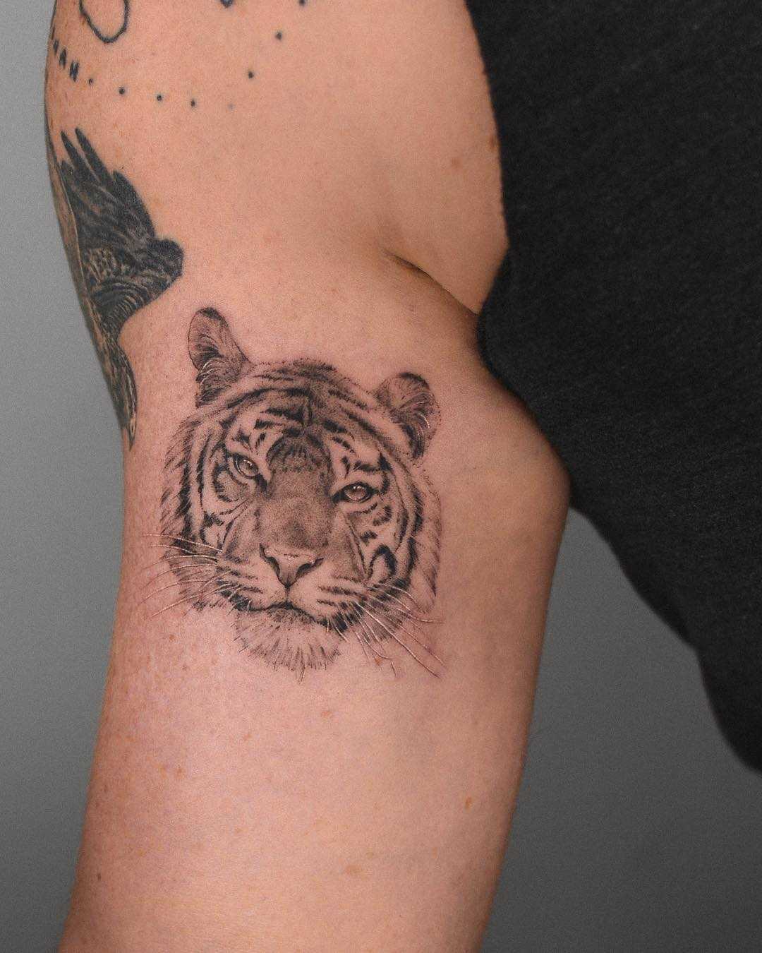 Tiger head tattoo 