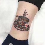 Traditional cup of tea tattoo