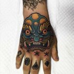 Traditional style monster tattoo