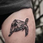 Turtle tattoo by Jeanne Saar