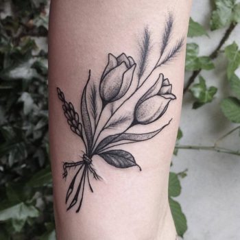 Two tulips by Roald Vd Broek
