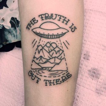 UFO tattoo by Jen Wong