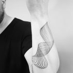 Wavy lines tattoo