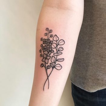 Wedding bouquet tattoo