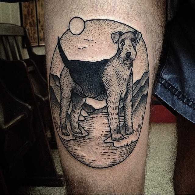 Welsh Terrier tattoo by Suflanda