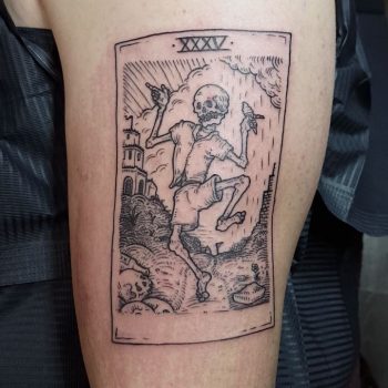 XXXV dancing death tattoo
