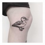 A black duck tattoo