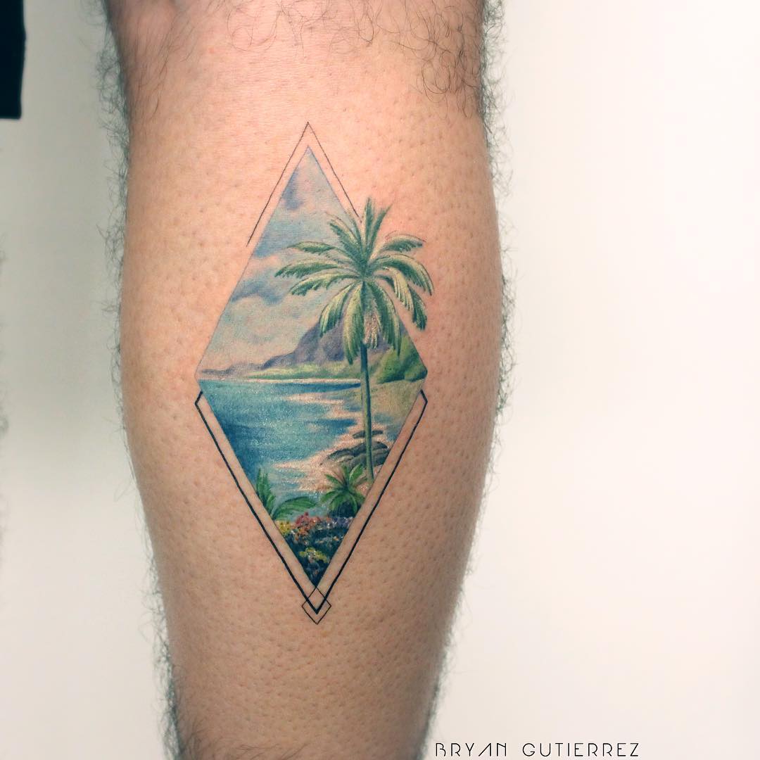 A piece of paradise tattoo