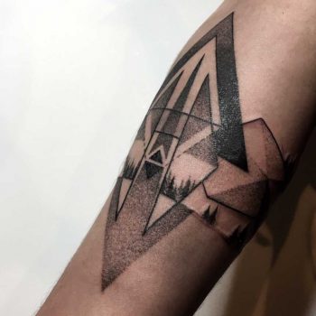 Abstract shapes and landscape