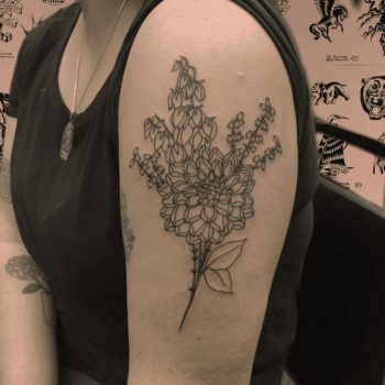 An arrangement of flowers tattoo