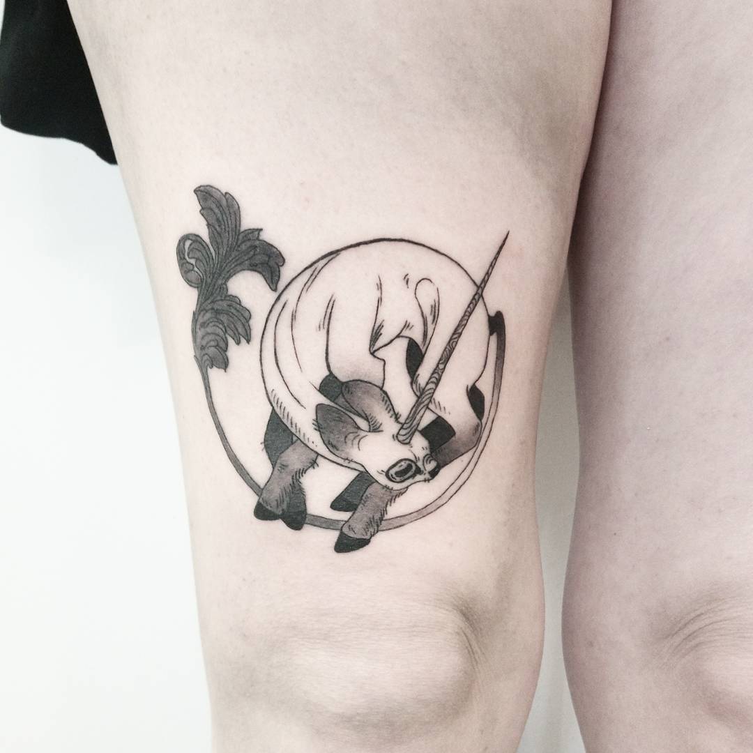 Baby unicorn tattoo