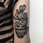 Cactus tattoo by Arianna Fusini