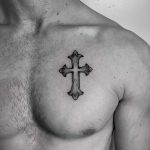 Cross on the chest