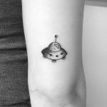 Cute flying saucer tattoo