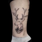 Deer head by Alex Attg Tattoos