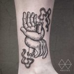 Double candle tattoo by Monkey Bob