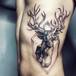 Double deer tattoo inspired by Kohei Nawa