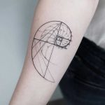 Fibonacci spiral tattoo by Dogma Noir