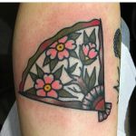 Floral hand fan tattoo by Jeroen Van Dijk