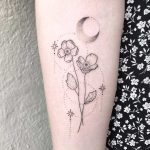 Flowers and moon by Femme Fatale Tattoo